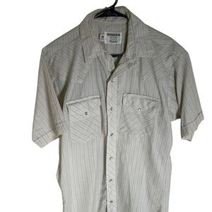 Vintage Ruddock Western Shirt Pearl Snaps pockets USA Made Men’s Size 16